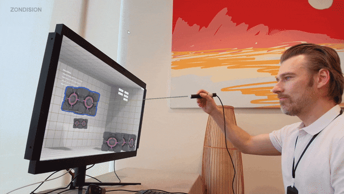 ZIMO A1 glasses-free 3D all-in-one PC with a stylus for hands-on 3D interaction