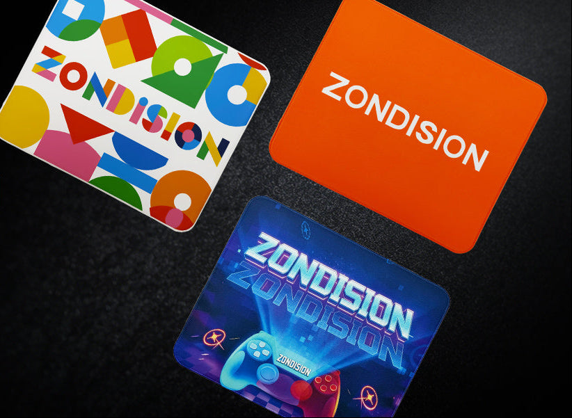 Zondision gaming mouse pad available in two sizes and three designs